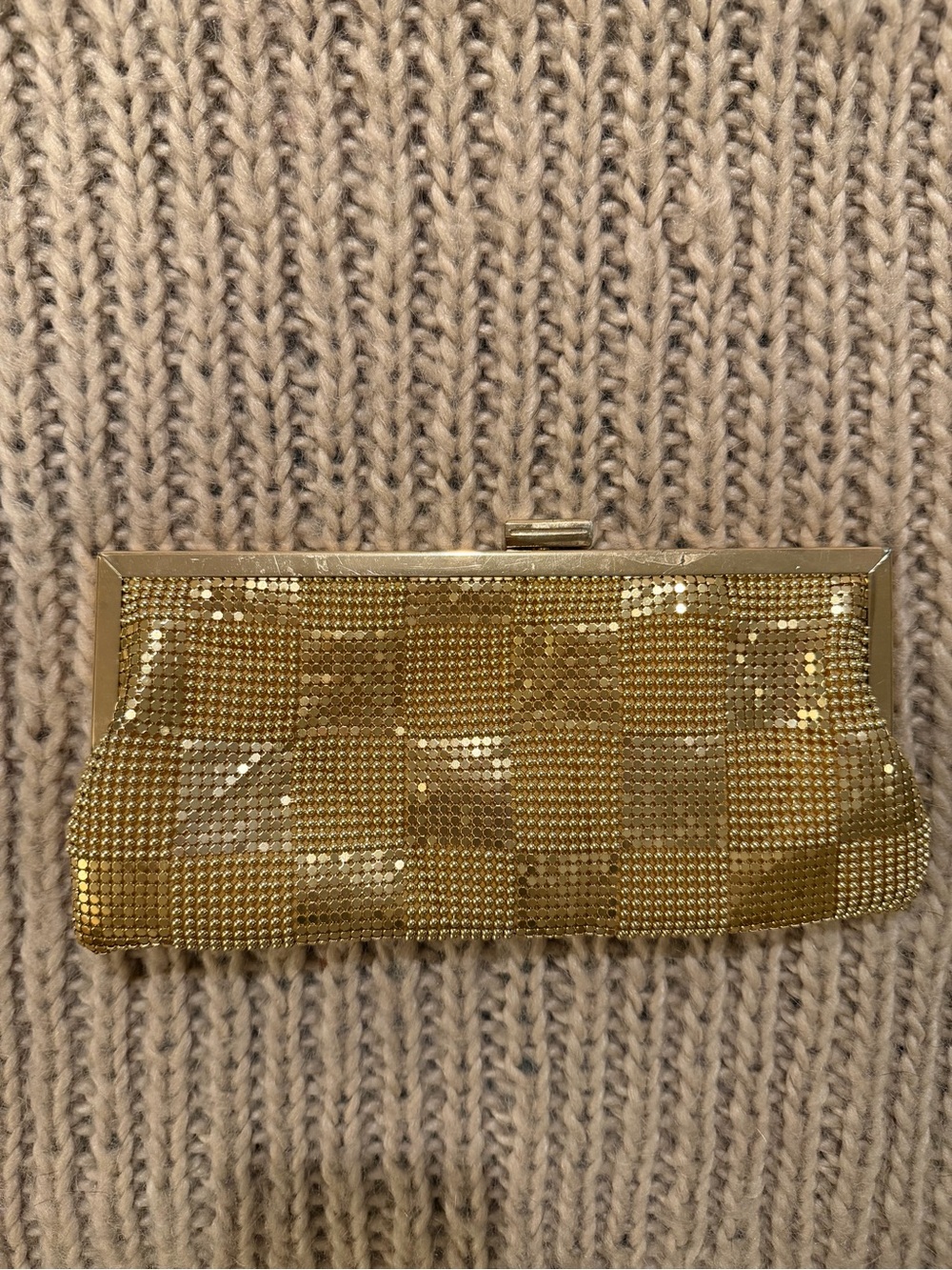 Gold Mesh Evening Clutch